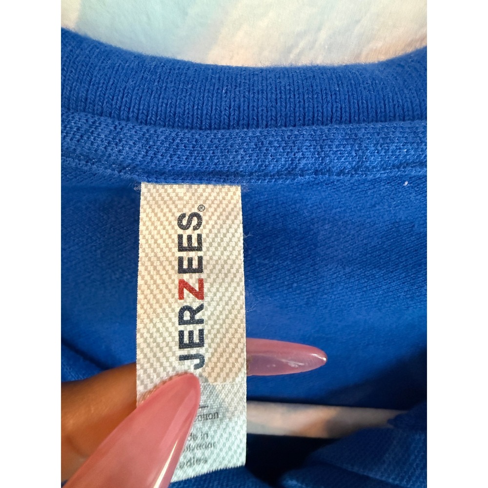 Jerzees Womens Royal Blue Short Sleeve 100% Cotton Polo Shirt Size 2XL - Picture 4 of 6